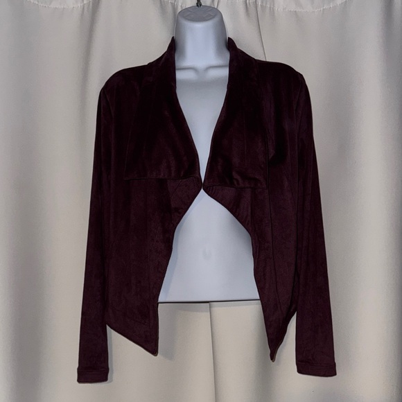 Romeo & Juliet Couture Sweaters - Romeo & Juliet Couture Plum Jacket